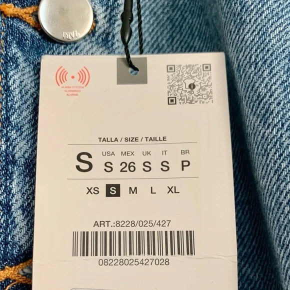 [🌟 PRICE FIRM] ZARA Denim Crossover Midi Skirt Blue Jean Pencil Skirt w/ Slit - Picture 9 of 15